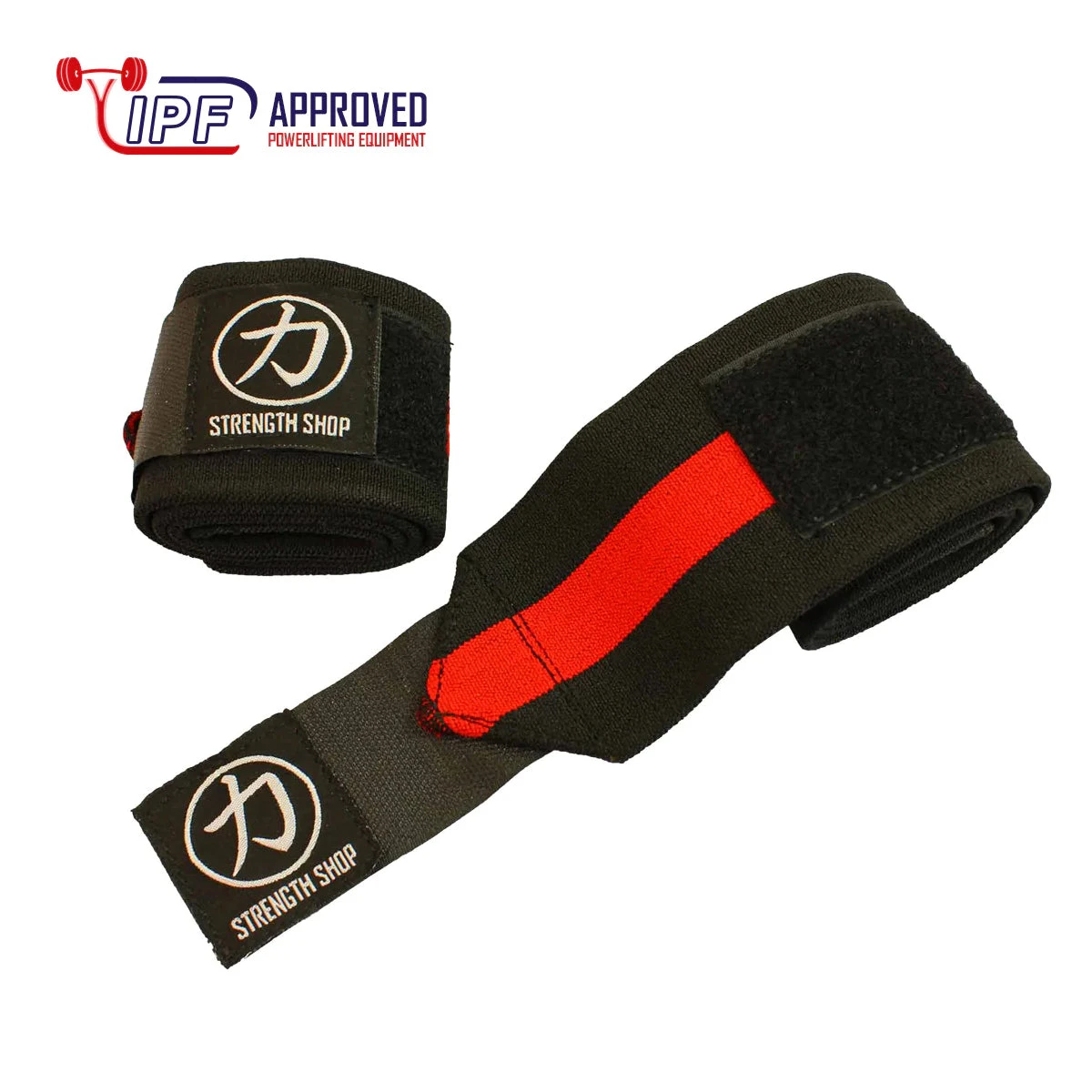 Handgelenkbandagen, Fest, Schwarz-Rot, 1 Paar - IPF/BVDK-STANDARD – Bild 2
